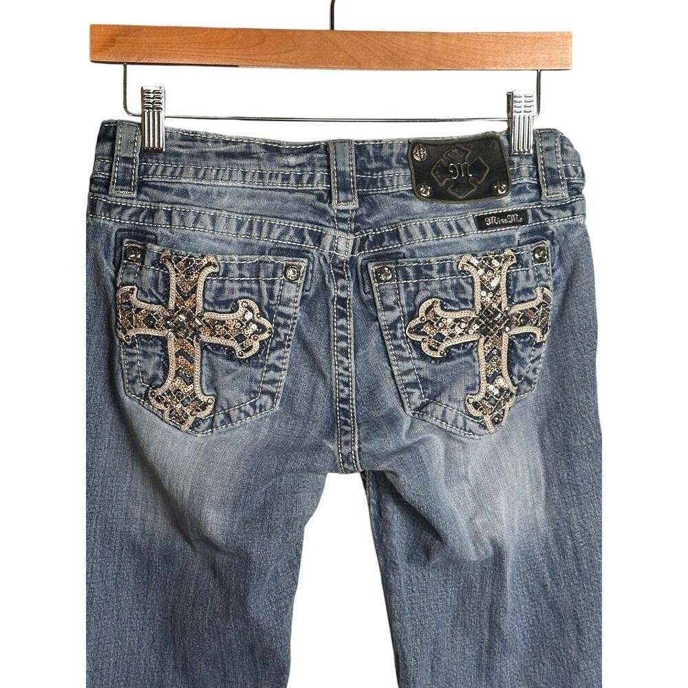 Miss Me Signature Straight Jeans Women’s 28 Embellished Cross